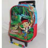 Valigia TROLLEY Zainetto JAKE e PIRATI Dell'Isola 22x24cm Ufficiale DISNEY Nuovo