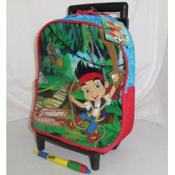 Valigia TROLLEY Zainetto JAKE e PIRATI Dell'Isola 22x24cm Ufficiale DISNEY Nuovo