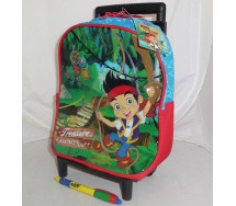 Valigia TROLLEY Zainetto JAKE e PIRATI Dell'Isola 22x24cm Ufficiale DISNEY Nuovo