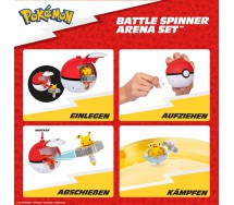 POKEMON BATTLE SPINNER ARENA SET with 2 spinners PIKACHU and MEW PKW4403