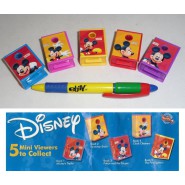 TOMY Set 5 Mini Proiettori TOPOLINO Mickey Mouse BOOK Viewers DISNEY 