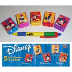 TOMY Set 5 Mini Projectors MICKEY Mouse BOOK Viewers DISNEY