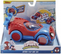 SPIDEY UOMO RAGNO FLIP JET Playset 2 in 1 AUTO e AEREO SNF0080 Jazwares