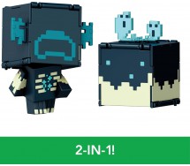 MINECRAFT Flippin' Figs WARDEN SCULK CATALYST Figures Collection 2 in 1 9cm Pixelated Design MATTEL HTL43