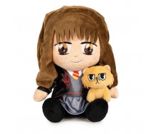 HARRY POTTER Peluche HERMIONE con GATTO Grattastinchi 25cm ORIGINALE Ufficiale