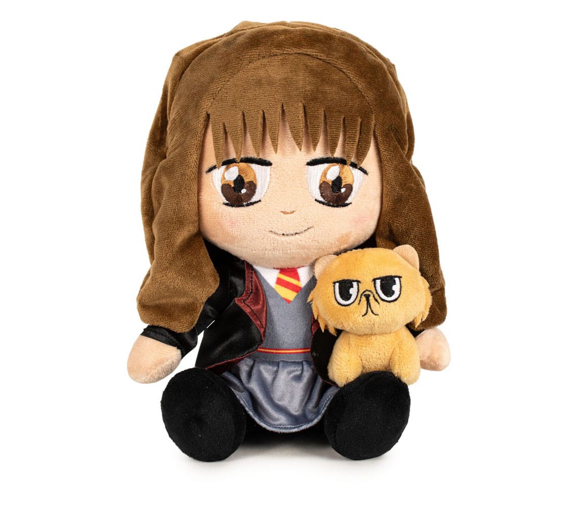 HARRY POTTER Peluche HERMIONE con GATTO Grattastinchi 25cm ORIGINALE Ufficiale