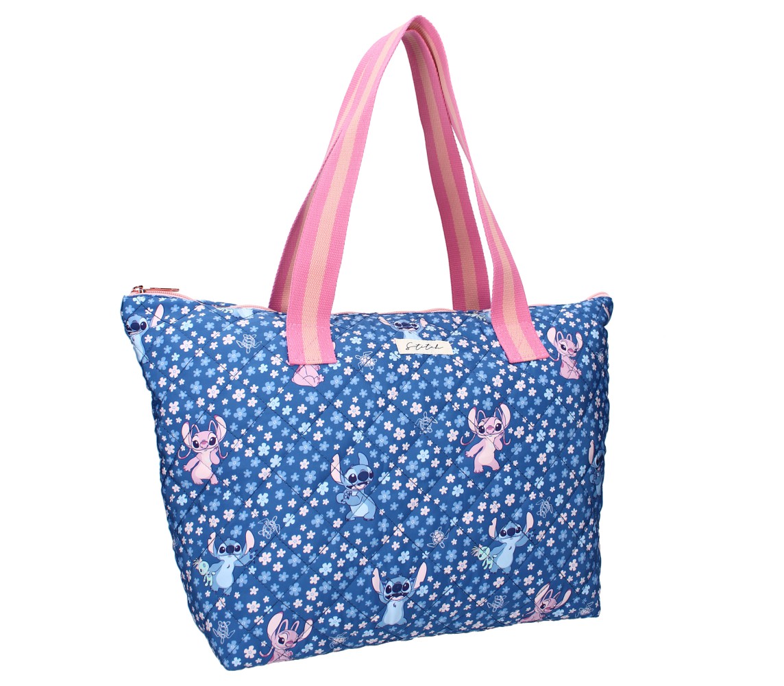 LILO and STITCH Famous Floral SHOPPING BAG 48x32x14cm ORIGINAL Vadobag Blue