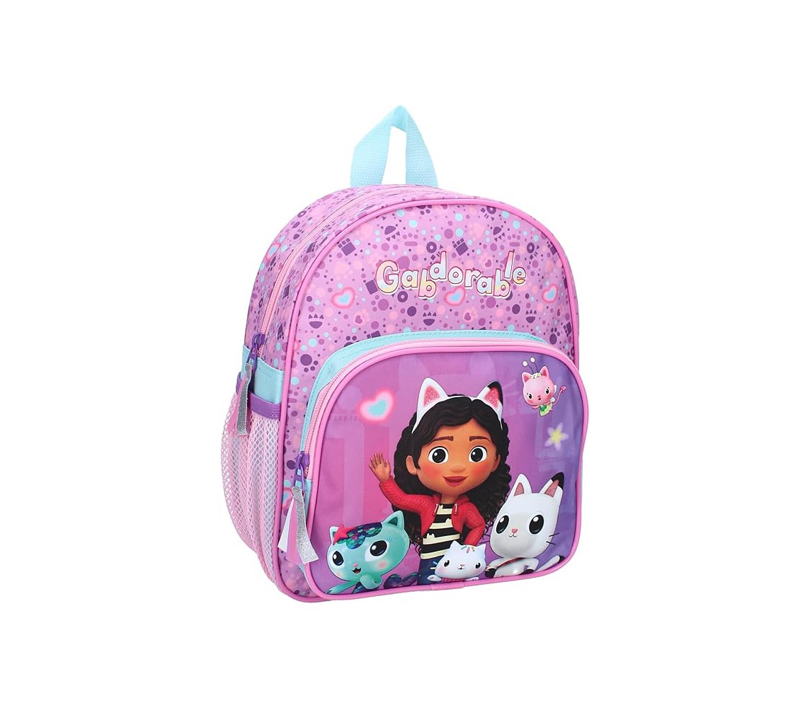 Gabby Zaino Rosa DOLLHOUSE Casa Bambole 29x23x10cm Scuola Asilo Sport UFFICIALE