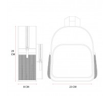 Gabby Zaino Rosa DOLLHOUSE Casa Bambole 29x23x10cm Scuola Asilo Sport UFFICIALE