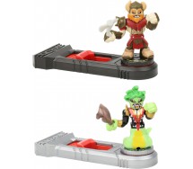 BROKEN PACKAGE AKEDO MINI BATTLING 2 Figures Arcade Warriors AXEL vs EPIC Miss SLITHER V. 1