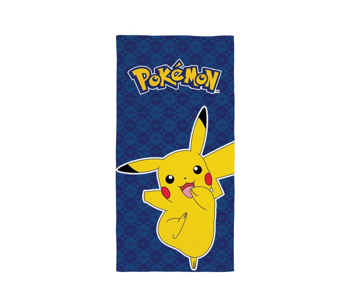 POKEMON HAPPY PIKACHU Beach Big Towel 70x140cm Cotton ORIGINAL Official