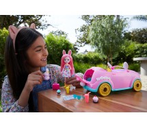 ENCHANTIMALS BUNNYMOBILE Auto 26cm Moda Playset bambola e accessori MATTEL HCF85