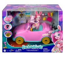 ENCHANTIMALS BUNNYMOBILE Auto 26cm Moda Playset bambola e accessori MATTEL HCF85
