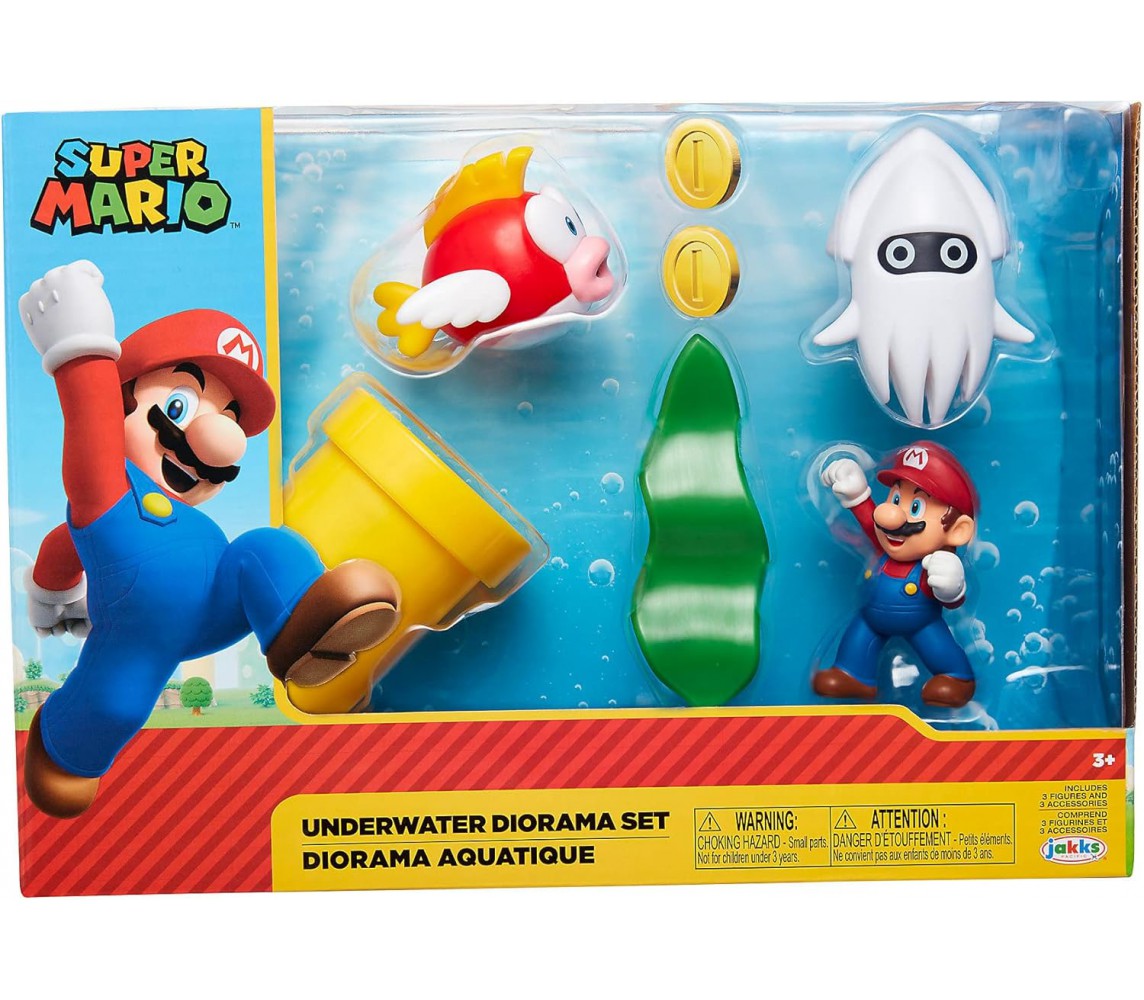 copy of Diorama UNDERWATER Sott'Acqua Con Figura di SUPER MARIO e altre 2 Figure Con Accessori Jakks Pacific