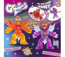 GOO ZONIANS 2 figure SUPER STRETCHY Allungabili QUEEN EMBER PRINCESS FLIK