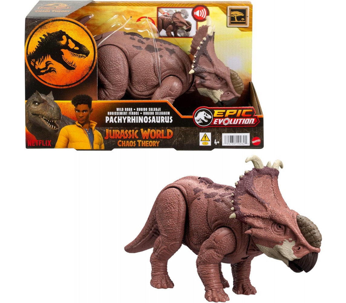 Jurassic World Wild Roar PACHYRHINOSAURUS Dinosaur Playset Wilde Roar Mattel HTK72