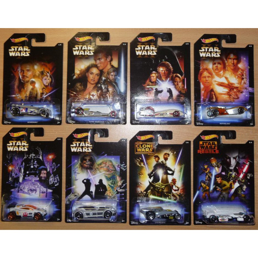 star wars hot wheels set of 8