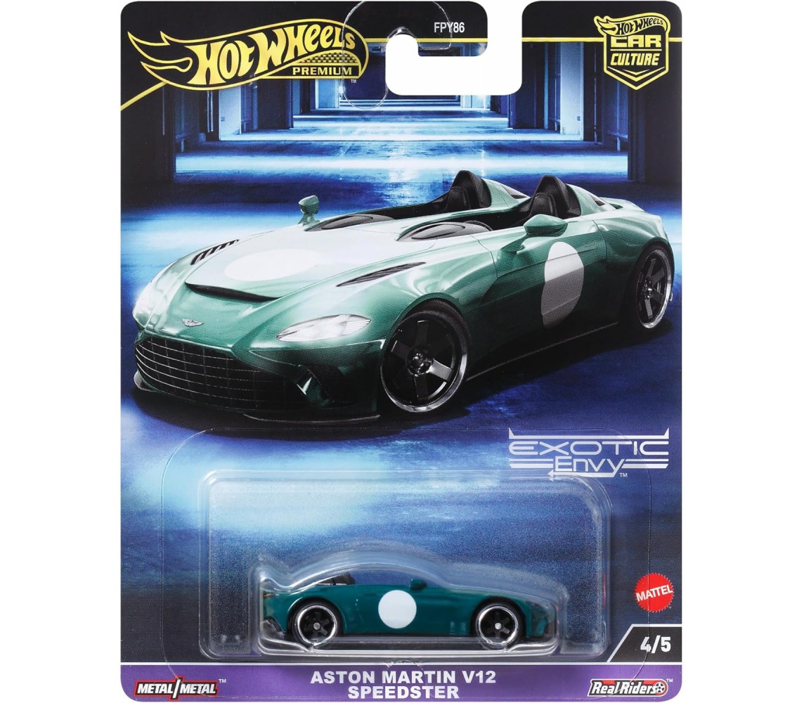 ASTON MARTIN V12 SPEEDSTER Car Model Scale 1:64 7cm Hot Wheels HKC78 DieCast