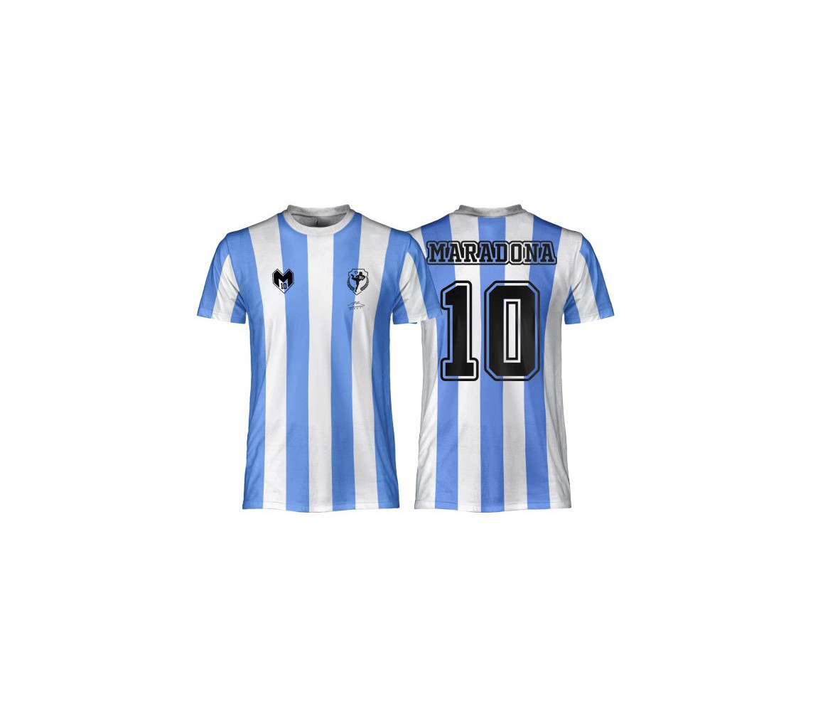 Diego Armando Maradona T-Shirt n 10 Official Replica Football Jersey Argentina OFFICIAL