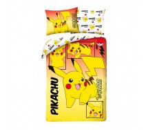 POKEMON set Letto PIKACHU 0025 Reversibile 140x200 Federa 70x90 COTONE POK1024