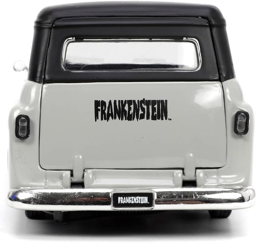 FRANKENSTEIN Modello Auto CHEVY SUBURBAN DieCast 20cm CON Figura Scala 1/24 JADA - Foto 4 di 5