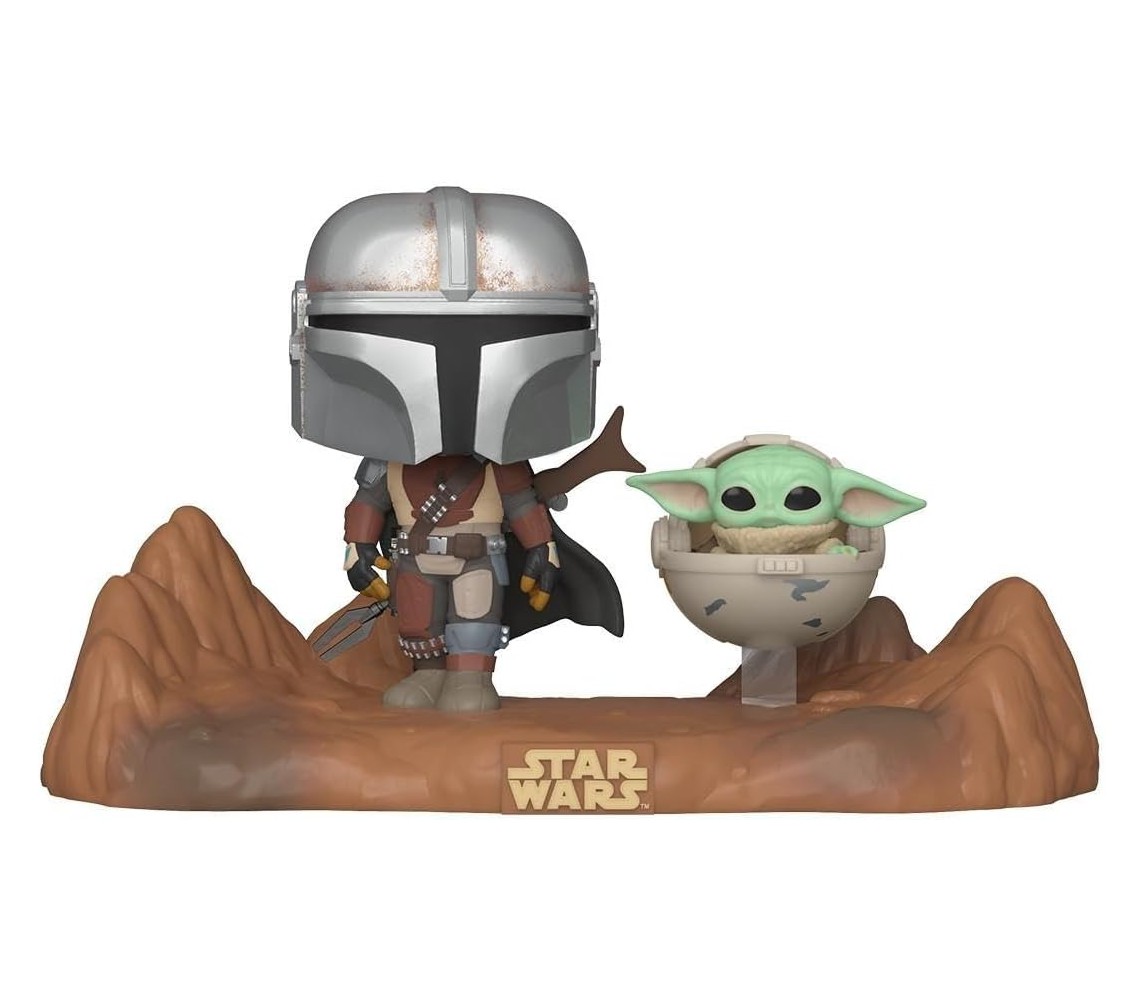 THE MANDALORIAN e Grogu Baby Yoda Star Wars Figura DELUXE DIORAMA Funko POP 390