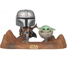 THE MANDALORIAN e Grogu Baby Yoda Star Wars Figura DELUXE DIORAMA Funko POP 390