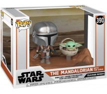 THE MANDALORIAN e Grogu Baby Yoda Star Wars Figura DELUXE DIORAMA Funko POP 390