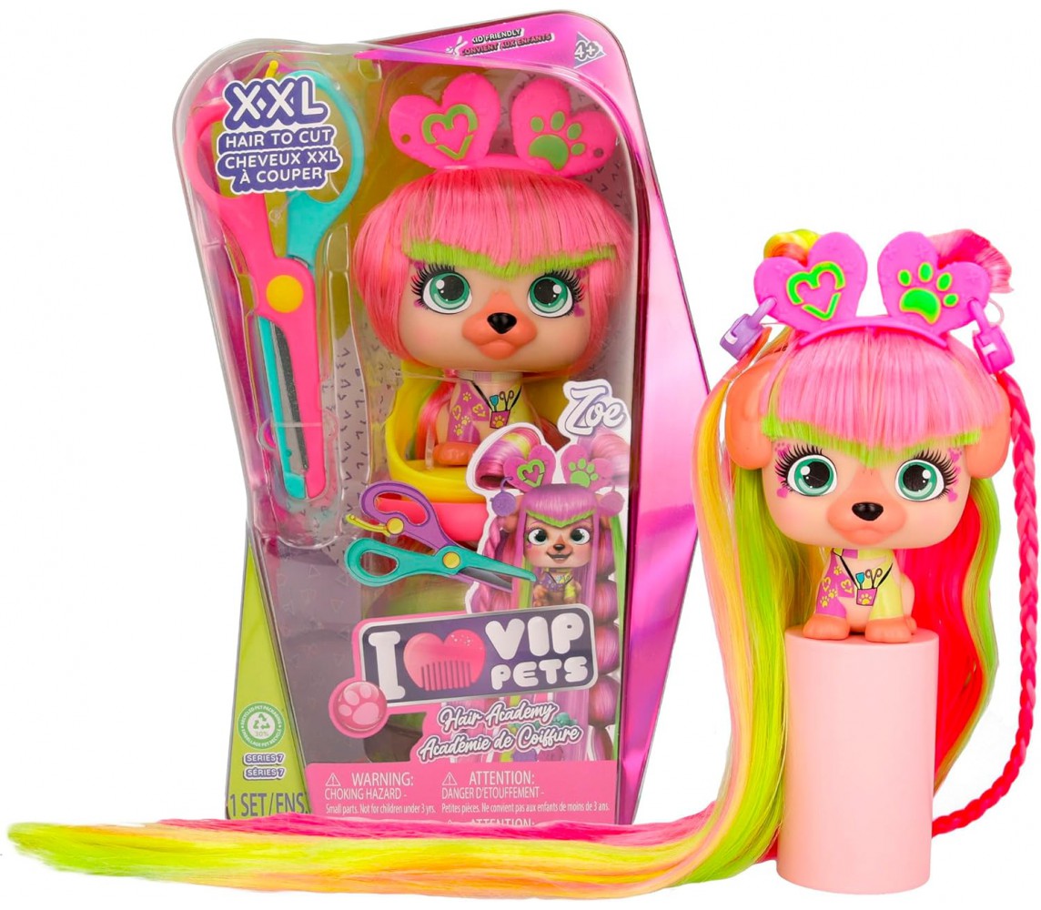 VIP PETS HAIR ACADEMY Doll ZOE Dog Fashion DOLL Original IMC Toys