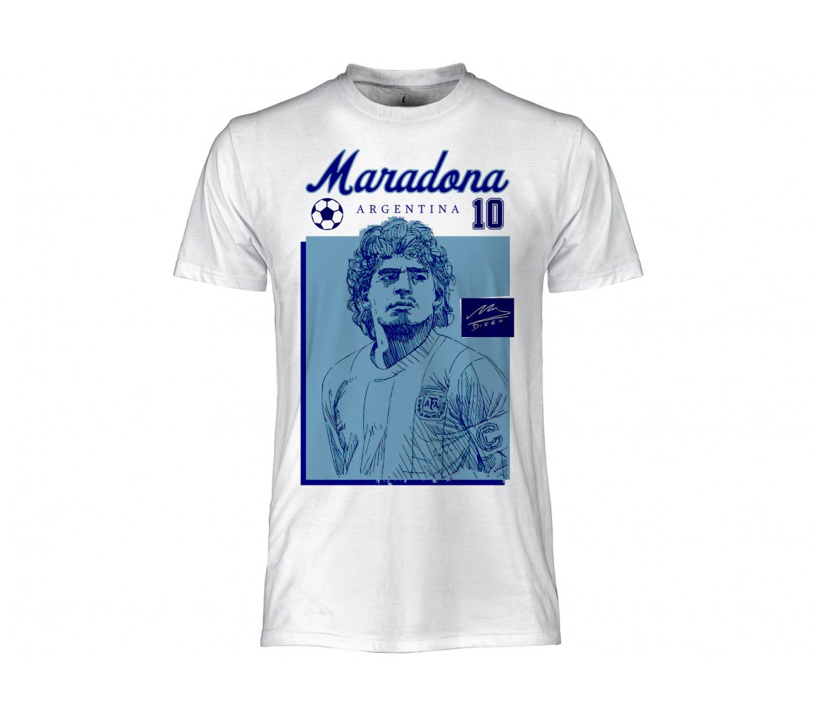 Diego Armando Maradona T-Shirt n 10 Official Replica Football DIEGO OFFICIAL