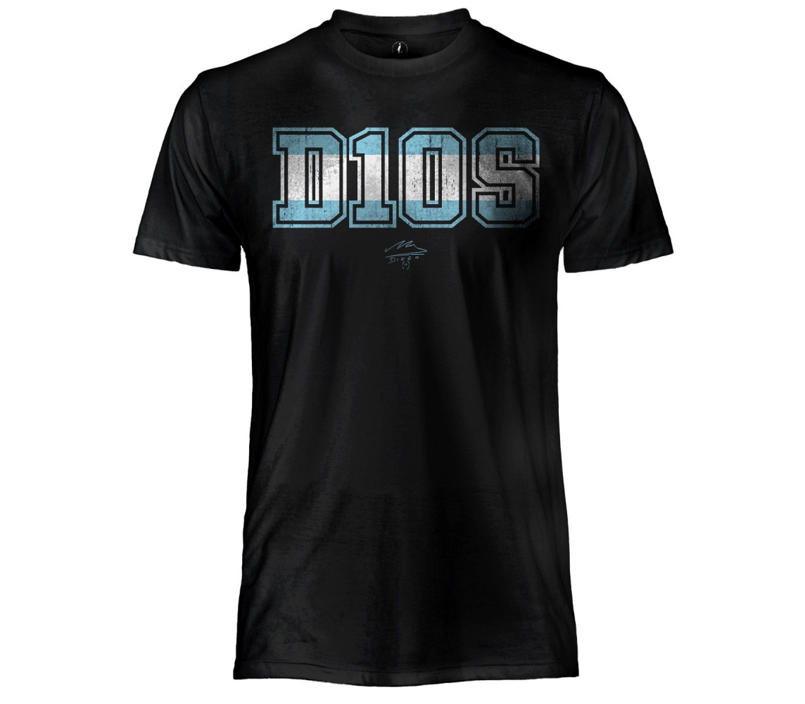 Diego Armando Maradona T-Shirt n 10 Official Replica Football D10S OFFICIAL