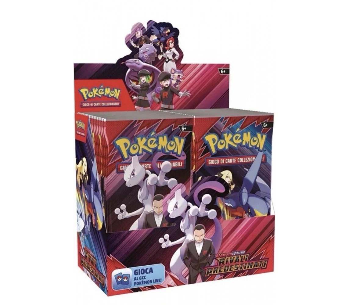Full Display BOX 36 Packs ITALIAN SCARLATTO e VIOLETTO RIVALI PREDESTINATI - POKEMON Game Vision Cards