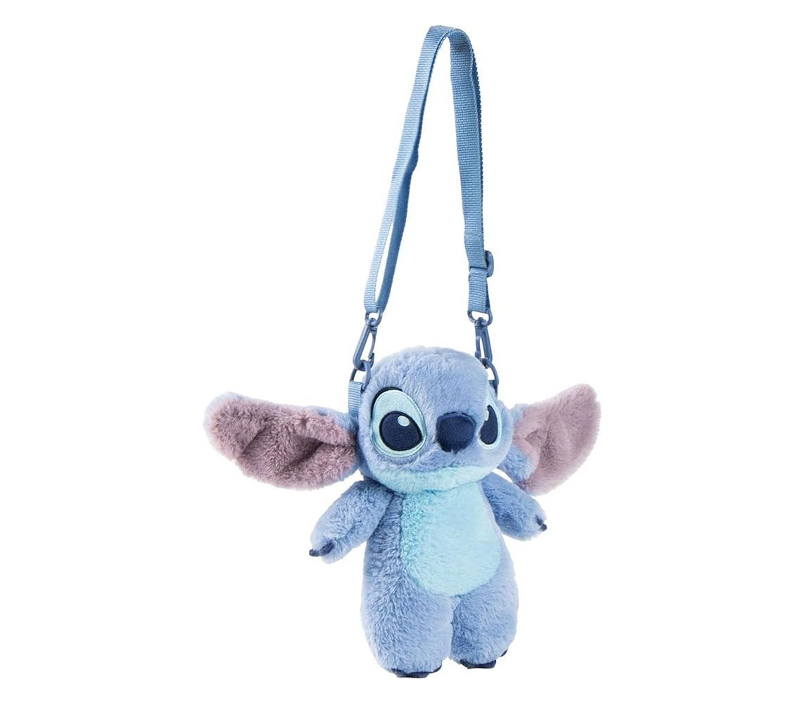 STITCH PLUSH Soft Toy 30cm With POCKET Shoulder Strap ORIGINAL DISNEY Cerda