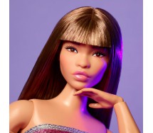 BROKEN PACKAGE Doll BARBIE SIGNATURE LOOKS n° 24 Curvy Special Posable Brown Hair Flexible Original HRM16
