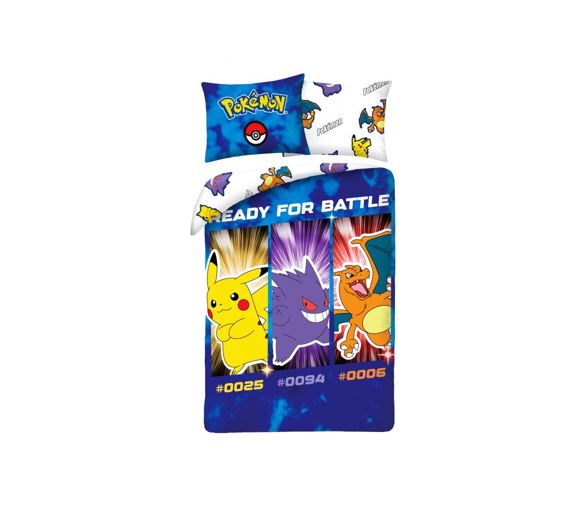 copy of Set Letto POKEMON PIKACHU Che Urla Pokeball COPRIPIUMINO Reversibile 140x200 Federa 70x90 Originale COTONE Bulbasaur