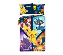 copy of Set Letto POKEMON PIKACHU Che Urla Pokeball COPRIPIUMINO Reversibile 140x200 Federa 70x90 Originale COTONE Bulbasaur