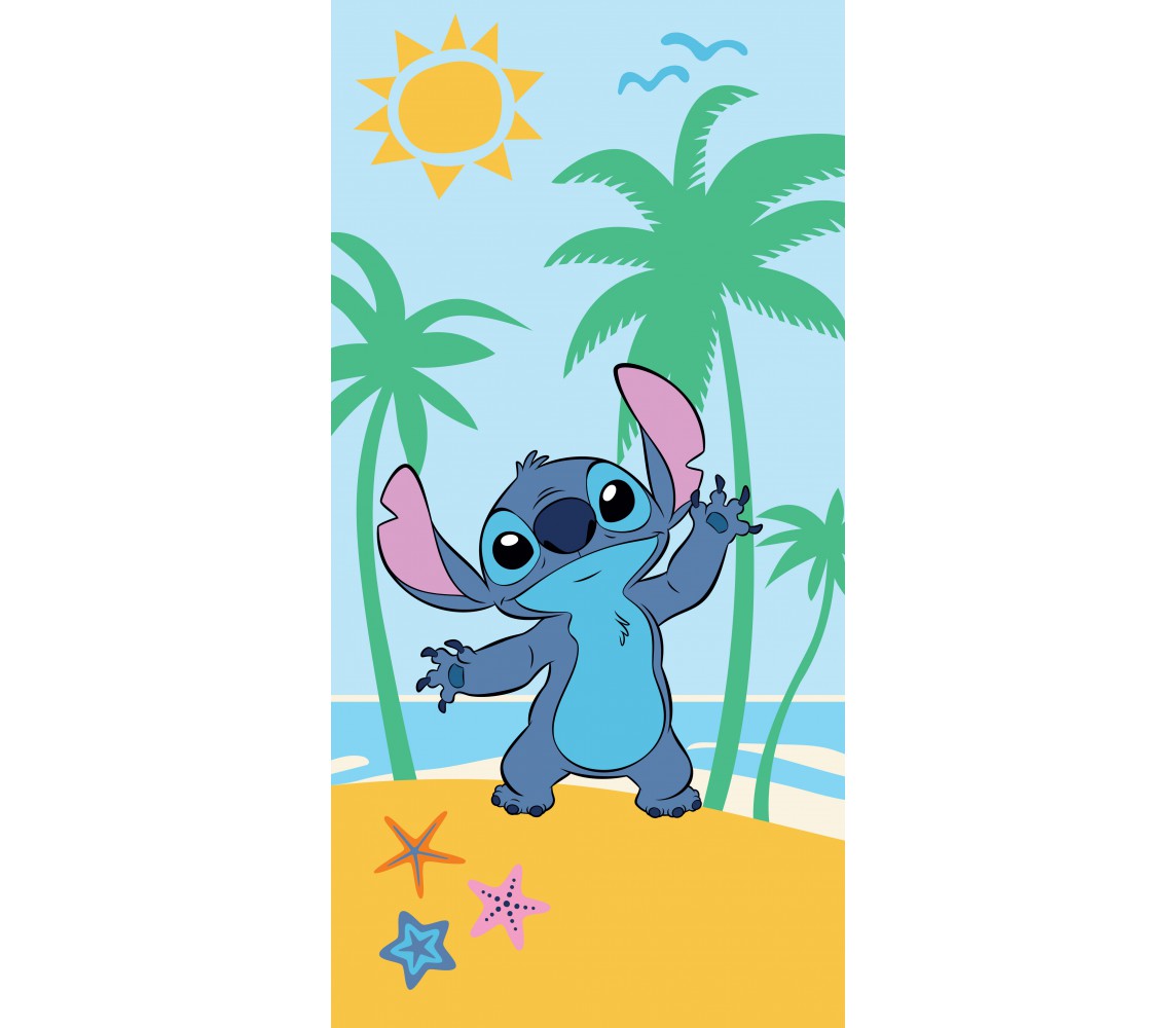 STITCH Telo Mare Spiaggia GRANDE 70x140cm Cotone DISNEY HALANTEX LS-0890T