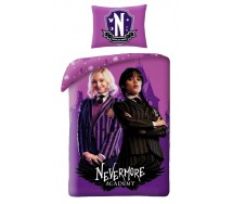 WEDNESDAY Mercoledi Addams con ENID Set Letto COPRIPIUMINO 140x200cm Poliestere