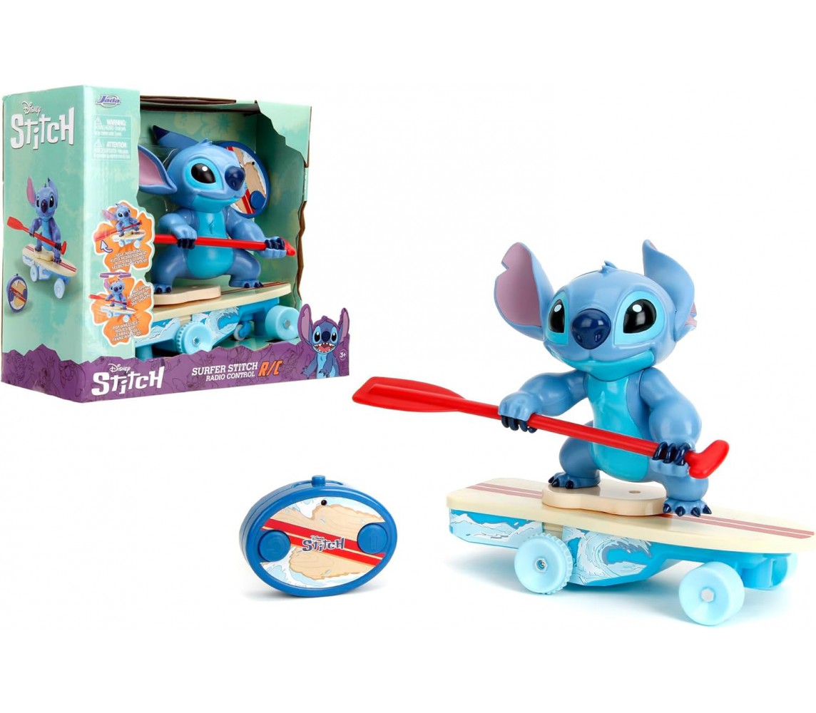 STITCH SURFBOARD 25cm R/C Radiocontrolled 360° spins and exciting tricks JADA TOYS