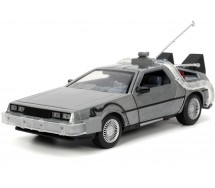 DeLorean Model Car BACK TO THE FUTURE Part 1 Die Cast with LED 1/24 Jada TIME MACHINE
