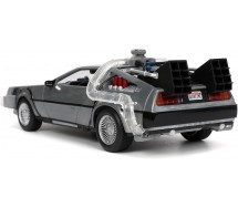 DeLorean Model Car BACK TO THE FUTURE Part 1 Die Cast with LED 1/24 Jada TIME MACHINE