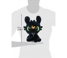 DRAGON TRAINER DARK FURY with Batterfly Dragon TOOTHLESS PLUSH 30cm from Movie 2025 ORIGINAL Dragons Play By Play