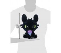 DRAGON TRAINER Peluche 30cm SDENTATO sputafuoco NERO Furia BUIA Play By Play