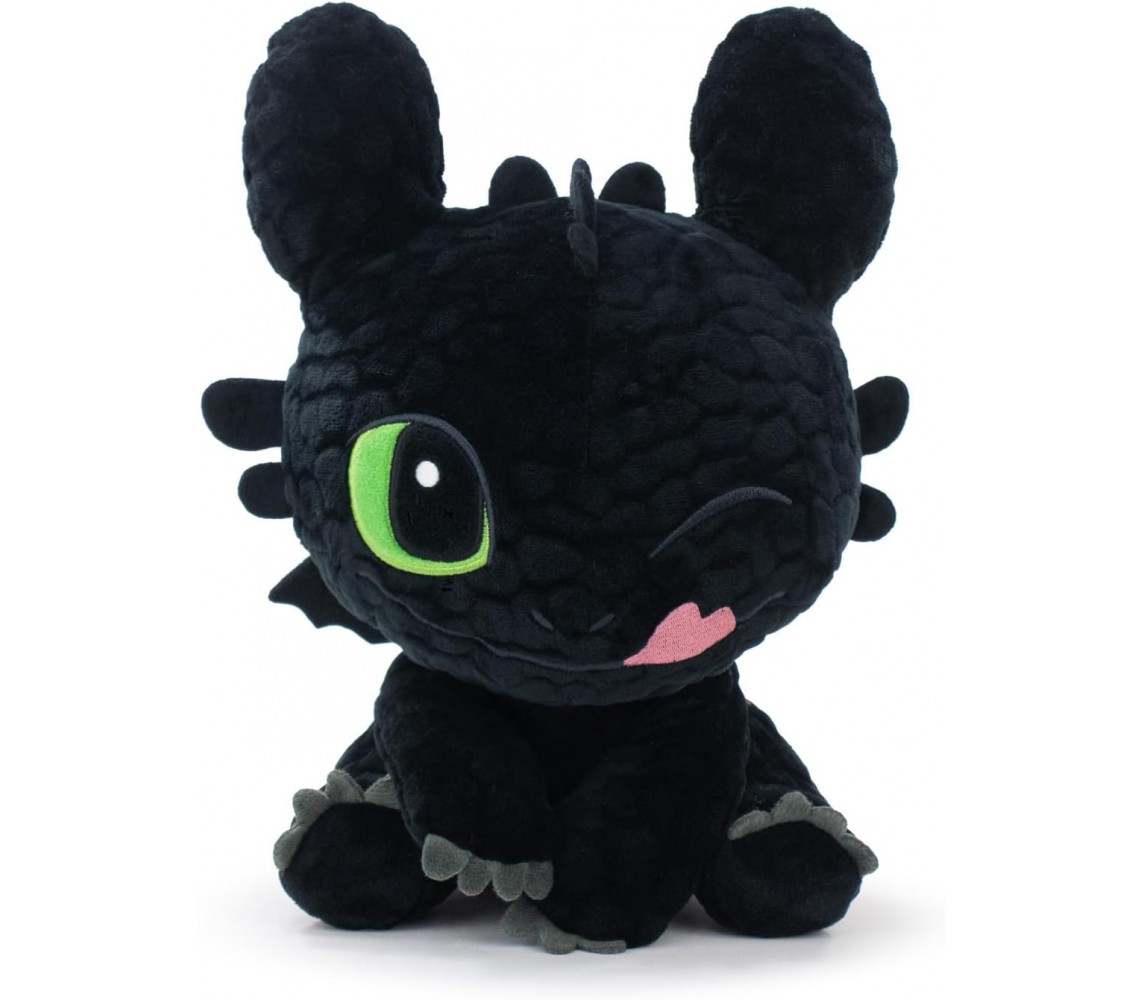 DRAGON TRAINER DARK FURY HAPPY version Dragon TOOTHLESS PLUSH 18cm from Movie 2025 ORIGINAL Dragons Play By Play