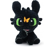 DRAGON TRAINER DARK FURY with Batterfly Dragon TOOTHLESS PLUSH 18cm from Movie 2025 ORIGINAL Dragons Play By Play