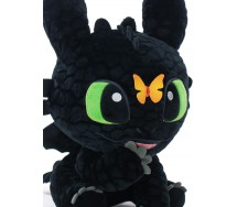 DRAGON TRAINER DARK FURY with Batterfly Dragon TOOTHLESS PLUSH 18cm from Movie 2025 ORIGINAL Dragons Play By Play
