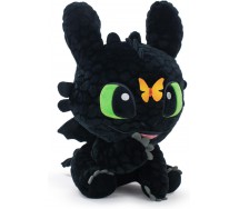 DRAGON TRAINER DARK FURY with Batterfly Dragon TOOTHLESS PLUSH 18cm from Movie 2025 ORIGINAL Dragons Play By Play