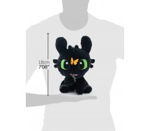 DRAGON TRAINER DARK FURY with Batterfly Dragon TOOTHLESS PLUSH 18cm from Movie 2025 ORIGINAL Dragons Play By Play