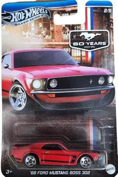 FORD MUSTANG 60 ANNI 5 Modelli DieCast 1/64 7cm Hot Wheels Silver Series - Imagen 7 de 10