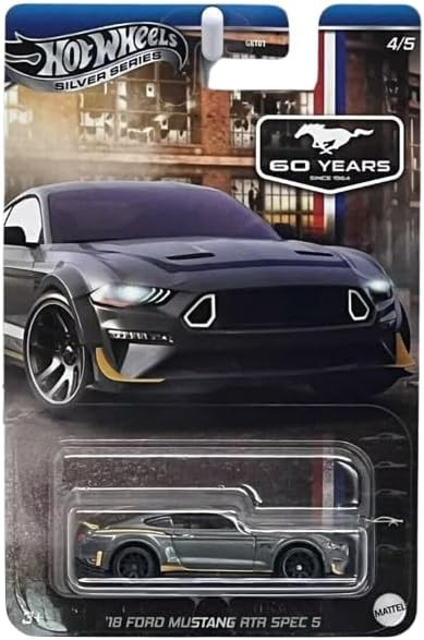FORD MUSTANG 60 ANNI 5 Modelli DieCast 1/64 7cm Hot Wheels Silver Series - Imagen 10 de 10